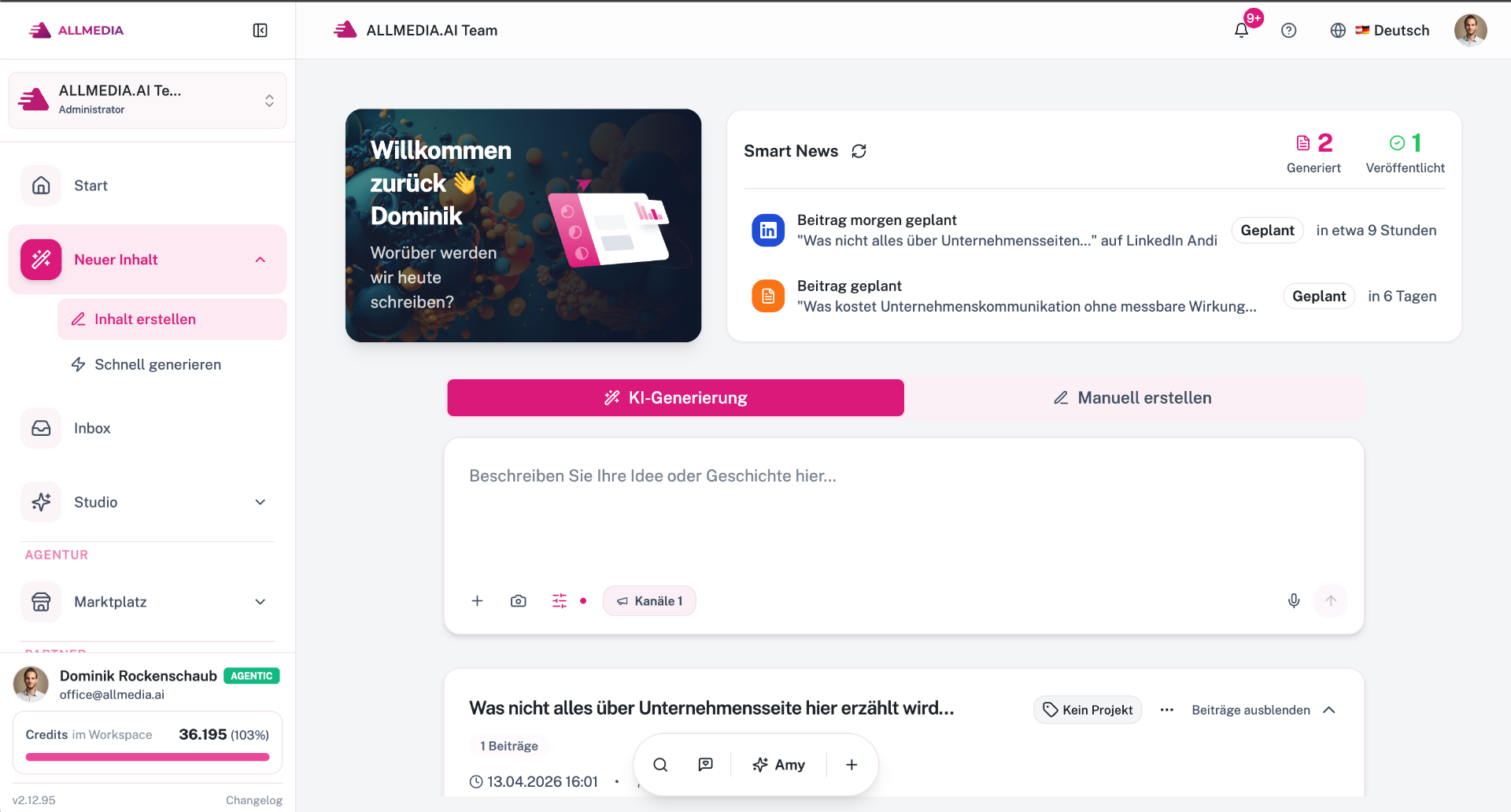 ALLMEDIA Content Creation