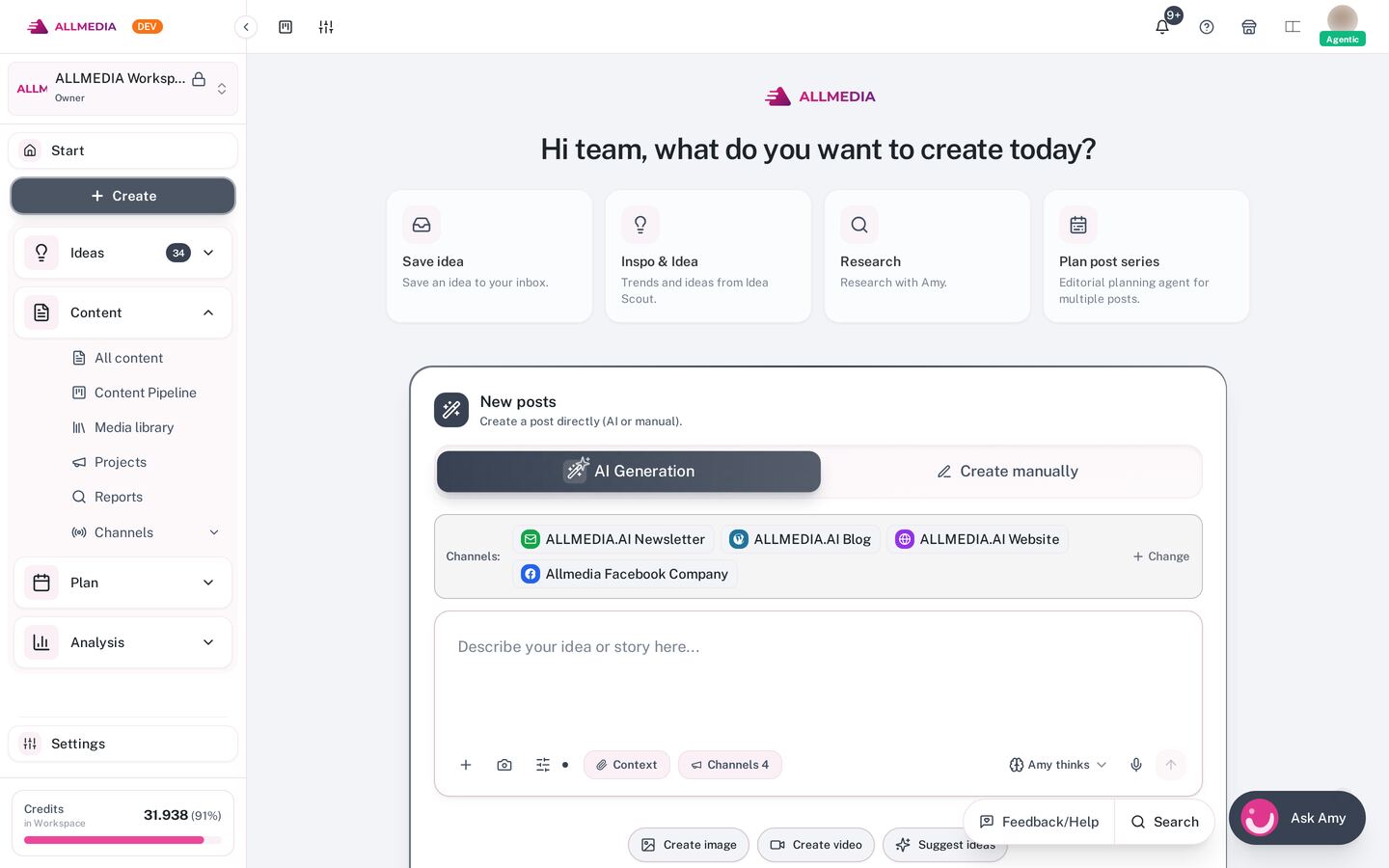 ALL MEDIA AI Dashboard