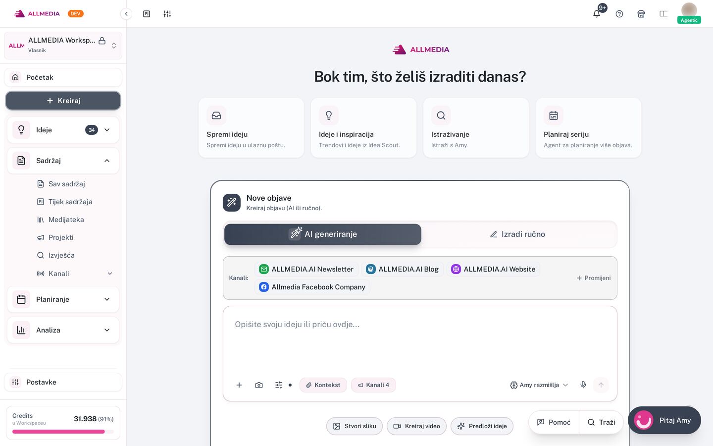 ALL MEDIA AI Dashboard