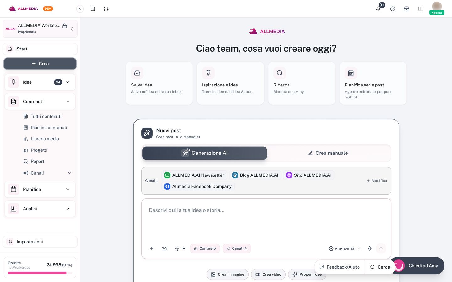 ALL MEDIA AI Dashboard