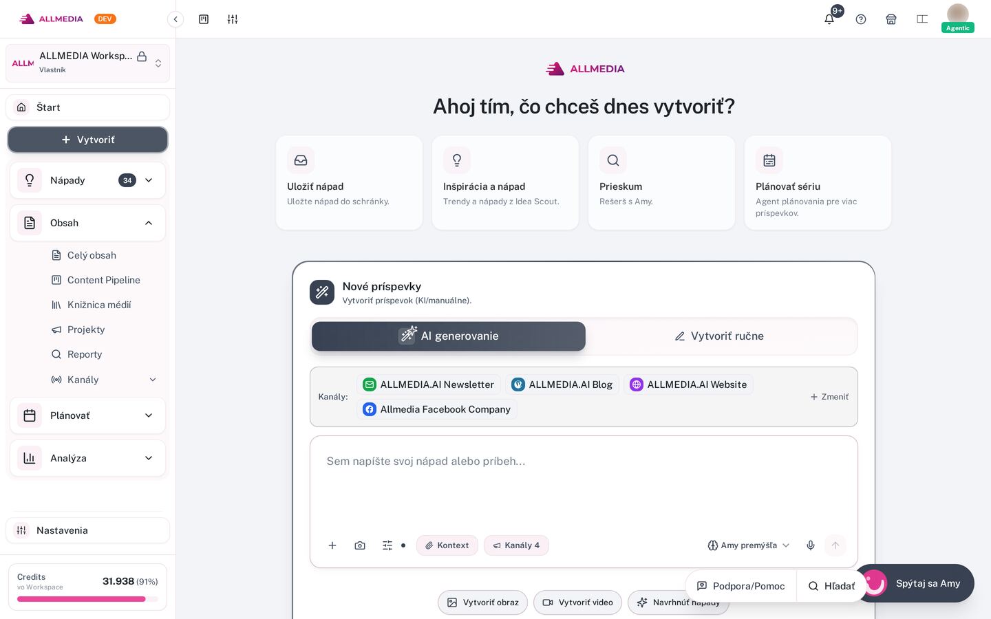 ALL MEDIA AI Dashboard