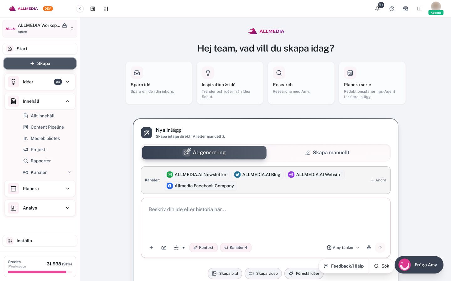 ALL MEDIA AI Dashboard